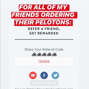 Peloton Bike DISCOUNT CODE (code only)